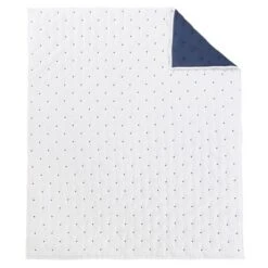 Embroidered Swiss Dot White And Navy Quilted Throw - Levtex Home -Letex Home Shop GUEST 08e13569 4143 47c6 9003 3ae1ea48d602