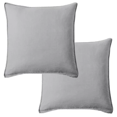 100% Linen - Square Decorative Pillow Cover Set - 2pk - Levtex Home 9 100% Linen - Square Decorative Pillow Cover Set - 2pk - Levtex Home - Image 7