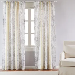 St. Claire Damask Lined Curtain Panel With Rod Pocket - Levtex Home 7 St. Claire Damask Lined Curtain Panel With Rod Pocket - Levtex Home -Letex Home Shop GUEST 154e76a9 aad9 419c 9b86 ff1fd6c17d05