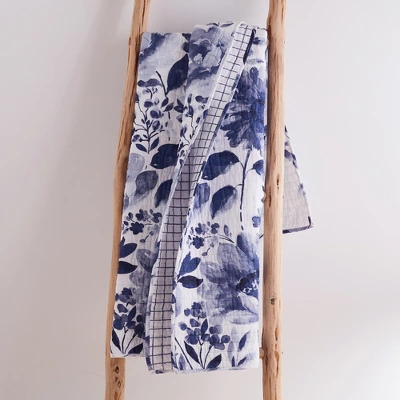 Riella Navy Quilted Throw - Levtex Home 4 Riella Navy Quilted Throw - Levtex Home - Image 2