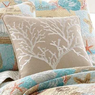 Bridgetown Coral Decorative Pillow - Levtex Home 3 Bridgetown Coral Decorative Pillow - Levtex Home