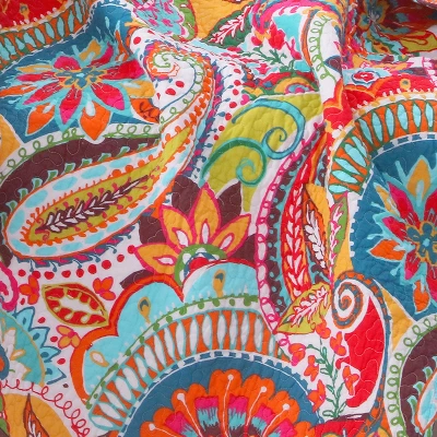 Rhapsody Quilted Throw - Multicolor - Levtex Home 4 Rhapsody Quilted Throw - Multicolor - Levtex Home - Image 2