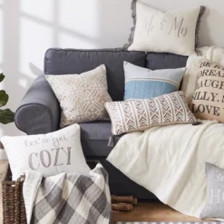 Perla Grey Mr. & Mrs Decorative Pillow - Levtex Home 7 Perla Grey Mr. & Mrs Decorative Pillow - Levtex Home -Letex Home Shop GUEST 2e563492 053e 4dbf 8bd4 98adcdb42a11