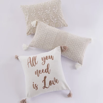 Sanira Taupe All You Need Decorative Pillow - Levtex Home 3 Sanira Taupe All You Need Decorative Pillow - Levtex Home