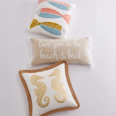Beacon Beach And Back Pillow - Levtex Home 3 Beacon Beach And Back Pillow - Levtex Home