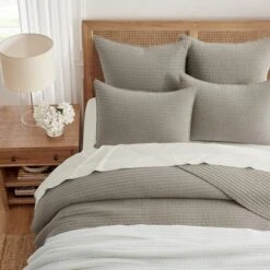 Eyelet Taupe Euro Sham Set Of 2 - Levtex Home