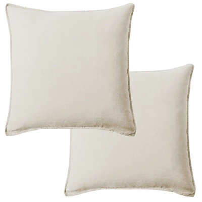 100% Linen - Square Decorative Pillow Cover Set - 2pk - Levtex Home 7 100% Linen - Square Decorative Pillow Cover Set - 2pk - Levtex Home - Image 5