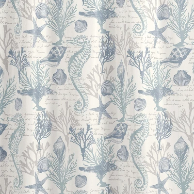 Galapagos Lined Shower Curtain With Grommets - Levtex Home 5 Galapagos Lined Shower Curtain With Grommets - Levtex Home - Image 3