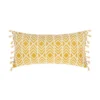 Ashika Ochre Embroidered Diamonds Bead Trim Pillow - Levtex Home