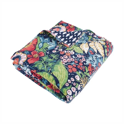 Night Garden Quilted Throw - Levtex Home 3 Night Garden Quilted Throw - Levtex Home
