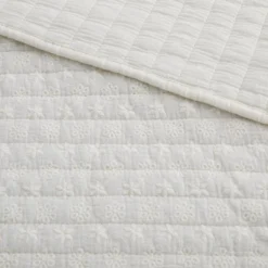 Eyelet Cream Quilted Throw - Levtex Home 7 Eyelet Cream Quilted Throw - Levtex Home -Letex Home Shop GUEST 6c311be8 8262 44fe 88d1 3174d8f4b8ed