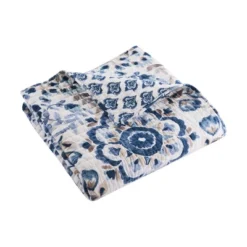 Lorrance Blue Quilted Throw - Levtex Home -Letex Home Shop GUEST 6c660952 108e 4ef4 8cb2 f65323441909