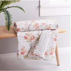 Pippa Floral Quilted Throw - Levtex Home