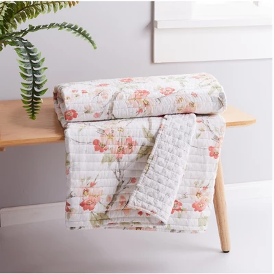 Pippa Floral Quilted Throw - Levtex Home 3 Pippa Floral Quilted Throw - Levtex Home