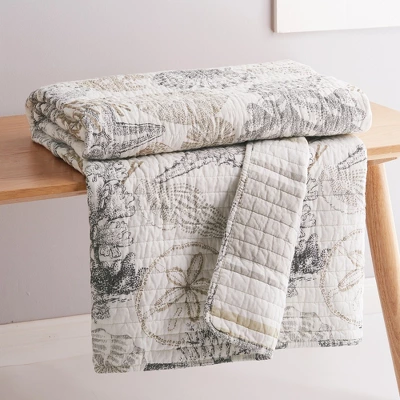 Caspian Sea Quilted Throw - Levtex Home 3 Caspian Sea Quilted Throw - Levtex Home
