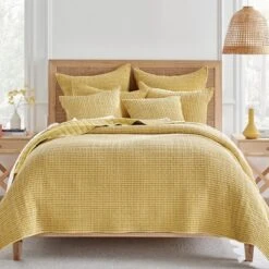 Mills Waffle Ochre Euro Sham Set Of 2- Levtex Home -Letex Home Shop GUEST 76bd820e 211c 4242 a3b7 2cb03db8066e