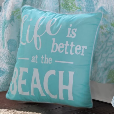 Ocean Springs - Life Is Better Decorative Pillow - Levtex Home 3 Ocean Springs - Life Is Better Decorative Pillow - Levtex Home