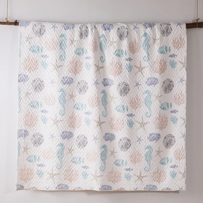 Blue Sea Quilt And Pillow Sham Set - Levtex Home 4 Blue Sea Quilt And Pillow Sham Set - Levtex Home - Image 2