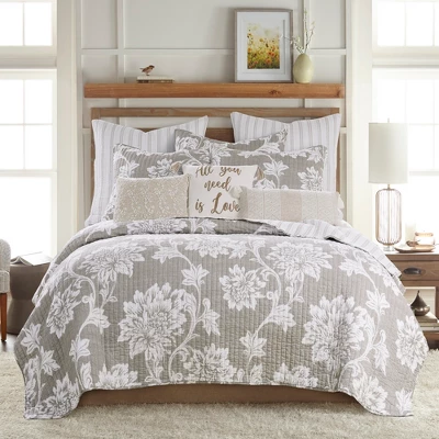 Sanira Taupe Stripes Quilted Euro Sham - 2pk - Levtex Home 4 Sanira Taupe Stripes Quilted Euro Sham - 2pk - Levtex Home - Image 2