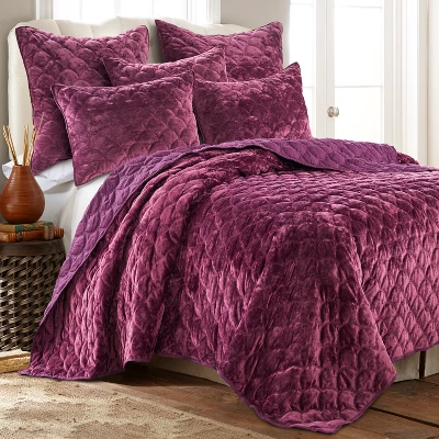 Velvet Plum Euro Sham - Levtex Home 4 Velvet Plum Euro Sham - Levtex Home - Image 2