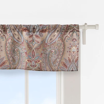 Kasey Paisley Window Valance - Brown 4 Kasey Paisley Window Valance - Brown - Image 2