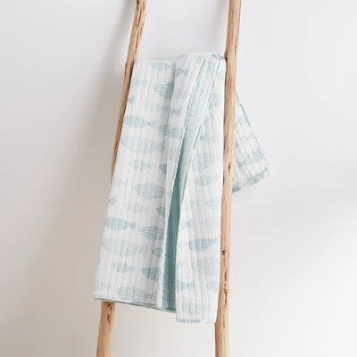 Aqua Breeze Quilted Throw - Levtex Home 4 Aqua Breeze Quilted Throw - Levtex Home - Image 2