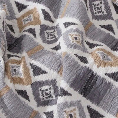 Santa Fe 50" X 60" Quilted Throw - Greys, Tan, And White - Levtex Home 4 Santa Fe 50" X 60" Quilted Throw - Greys, Tan, And White - Levtex Home - Image 2