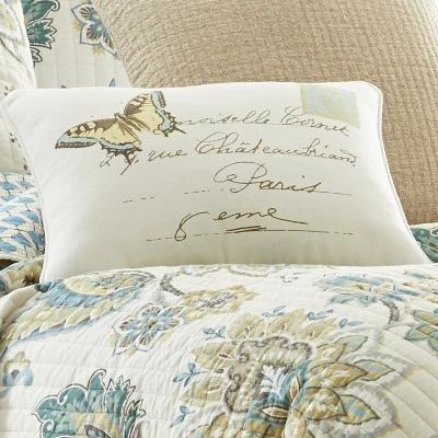 Palladium Grey Butterfly Decorative Pillow - Levtex Home 4 Palladium Grey Butterfly Decorative Pillow - Levtex Home - Image 2