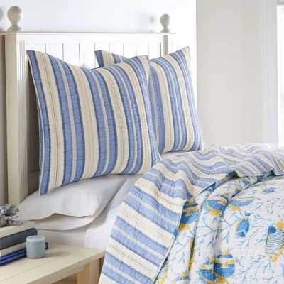 Tropical Sea Euro Sham Set - Two Euro Shams - Levtex Home 3 Tropical Sea Euro Sham Set - Two Euro Shams - Levtex Home
