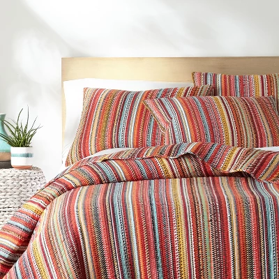 Uluru Stripe Quilt And Pillow Sham Set - Levtex Home 3 Uluru Stripe Quilt And Pillow Sham Set - Levtex Home