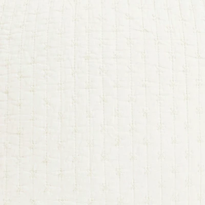 Cross Stitch Cream Euro Sham Set - Two Euro Shams - Levtex Home 4 Cross Stitch Cream Euro Sham Set - Two Euro Shams - Levtex Home - Image 2