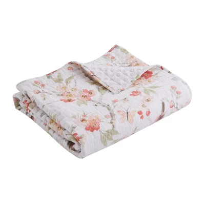Pippa Floral Quilted Throw - Levtex Home 5 Pippa Floral Quilted Throw - Levtex Home - Image 3