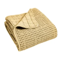 Mills Waffle Ochre Quilted Throw- Levtex Home 9 Mills Waffle Ochre Quilted Throw- Levtex Home -Letex Home Shop GUEST c771c1c6 c601 4f83 b22a a9c3b447938e