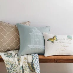 Palladium Grey Birdcage Decorative Pillow - Levtex Home