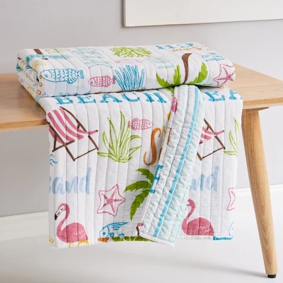 Beach Days Throw - One Quilted Throw - Levtex Home 3 Beach Days Throw - One Quilted Throw - Levtex Home