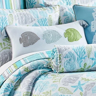 Deva Beach Fishes Decorative Pillow - Levtex Home 4 Deva Beach Fishes Decorative Pillow - Levtex Home - Image 2