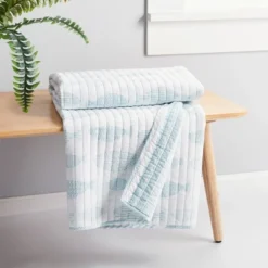 Aqua Breeze Quilted Throw - Levtex Home