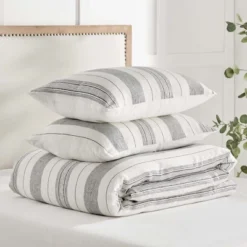 Monroe Stripe Grey Duvet Set - Levtex Home -Letex Home Shop GUEST dae8a82a 74c3 408c 85aa a7bcbe79a194