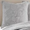 Perla Grey Paisley Quilted Euro Sham - 2pk - Levtex Home -Letex Home Shop GUEST e0b99b36 8282 4bcf bdd9 eb83e3c9bd36