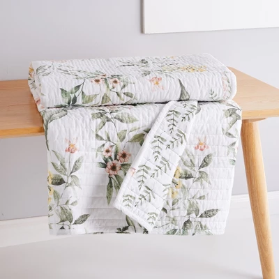 Viviana Floral Quilted Throw - Levtex Home 3 Viviana Floral Quilted Throw - Levtex Home