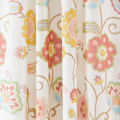 Ashbury Spring Floral Lined Curtain Panel With Rod Pocket - Levtex Home 3 Ashbury Spring Floral Lined Curtain Panel With Rod Pocket - Levtex Home