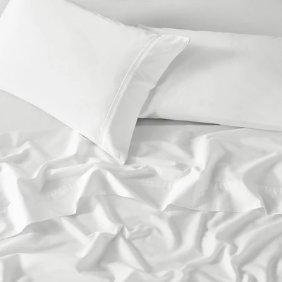 White Sateen Full 4pc Sheet Set - Levtex Home 4 White Sateen Full 4pc Sheet Set - Levtex Home - Image 2