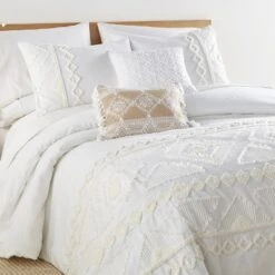 Harleson - Duvet Cover Set - Cream & White - Levtex Home