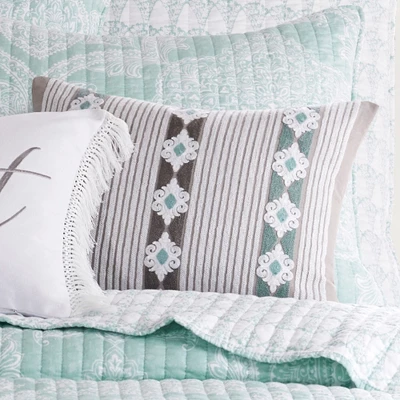 Mclain Stripes Decorative Pillow Seafoam - Levtex Home 4 Mclain Stripes Decorative Pillow Seafoam - Levtex Home - Image 2