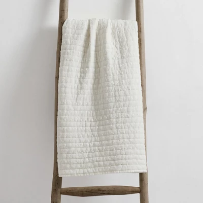 Eyelet Cream Quilted Throw - Levtex Home 4 Eyelet Cream Quilted Throw - Levtex Home - Image 2