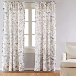 Mockingbird Toile Lined Curtain Panel With Rod Pocket - Levtex Home -Letex Home Shop GUEST fc582251 98e7 48e4 8f01 c27673485c28